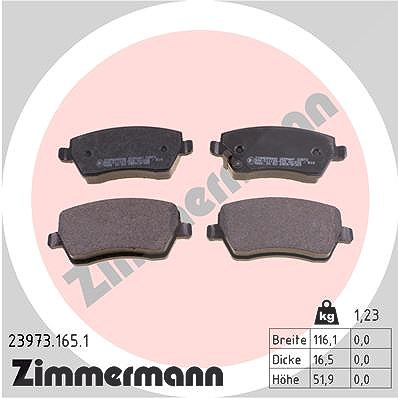 Zimmermann Bremsbelagsatz, Scheibenbremse [Hersteller-Nr. 23973.165.1] für Nissan, Opel, Suzuki von Zimmermann