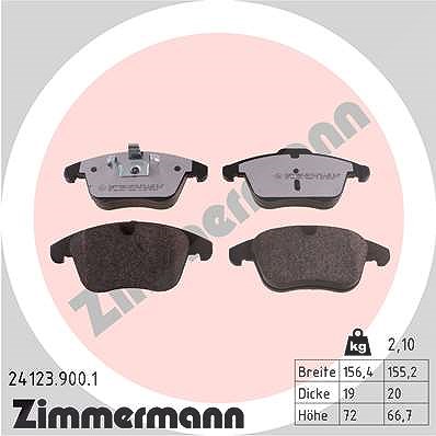 Zimmermann Bremsbelagsatz, Scheibenbremse [Hersteller-Nr. 24123.900.1] für Ford, Land Rover, Volvo von Zimmermann