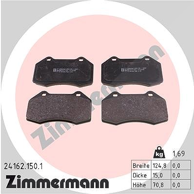 Zimmermann Bremsbelagsatz, Scheibenbremse [Hersteller-Nr. 24162.150.1] für Renault von Zimmermann
