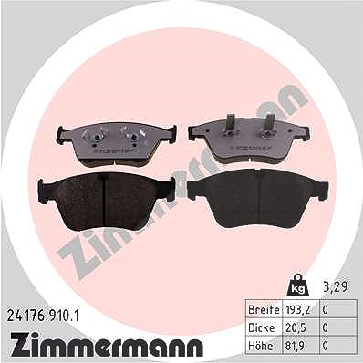 Zimmermann Bremsbelagsatz, Scheibenbremse [Hersteller-Nr. 24176.910.1] für Mercedes-Benz von Zimmermann