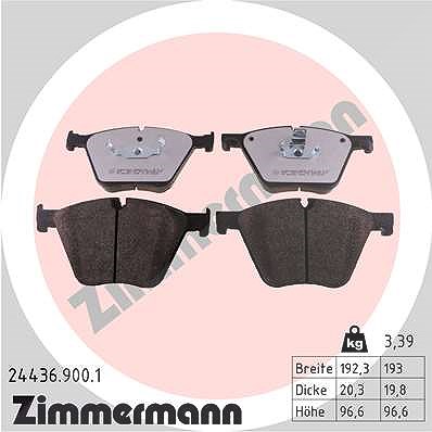 Zimmermann Bremsbelagsatz, Scheibenbremse [Hersteller-Nr. 24436.900.1] für BMW von Zimmermann