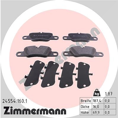 Zimmermann Bremsbelagsatz, Scheibenbremse [Hersteller-Nr. 24554.160.1] für Porsche von Zimmermann