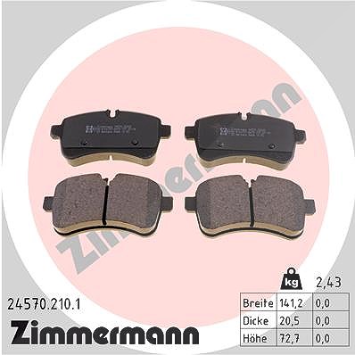Zimmermann Bremsbelagsatz, Scheibenbremse [Hersteller-Nr. 24570.210.1] für Iveco von Zimmermann