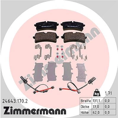 Zimmermann Bremsbelagsatz, Scheibenbremse [Hersteller-Nr. 24643.170.2] für Audi, Bentley, Porsche von Zimmermann