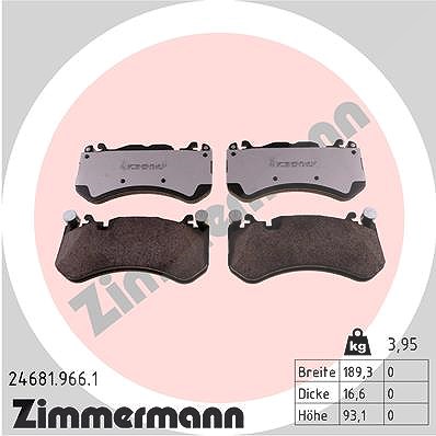 Zimmermann Bremsbelagsatz, Scheibenbremse [Hersteller-Nr. 24681.966.1] für Mercedes-Benz von Zimmermann