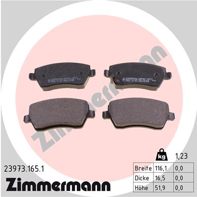 Bremsbelagsatz, Scheibenbremse Vorderachse Zimmermann 23973.165.1 Bremsbelagsatz, Scheibenbremse Vorderachse Zimmermann 23973.165.1 von Zimmermann
