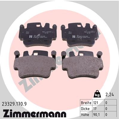 Bremsbelagsatz, Scheibenbremse Zimmermann 23329.170.9 von Zimmermann