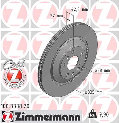 Zimmermann Bremsscheibe [Hersteller-Nr. 100.3338.20] für Audi, Bentley, VW von Zimmermann