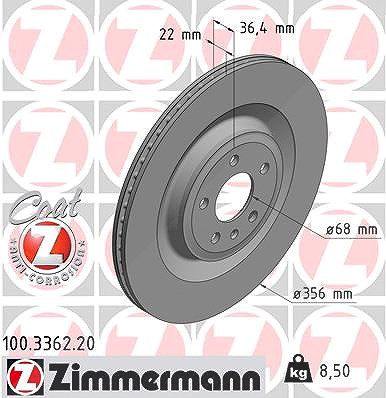 Zimmermann Bremsscheibe [Hersteller-Nr. 100.3362.20] für Audi von Zimmermann