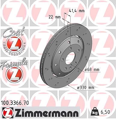 Zimmermann Bremsscheibe [Hersteller-Nr. 100.3366.70] für Audi von Zimmermann