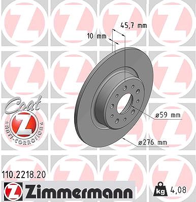 Zimmermann Bremsscheibe [Hersteller-Nr. 110.2218.20] für Alfa Romeo von Zimmermann