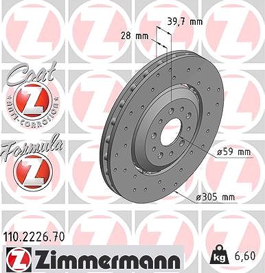Zimmermann Bremsscheibe [Hersteller-Nr. 110.2226.70] für Alfa Romeo von Zimmermann