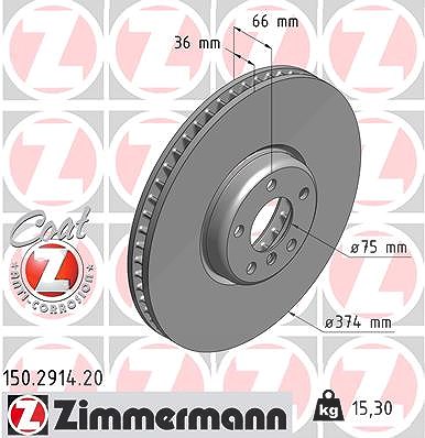 Zimmermann Bremsscheibe [Hersteller-Nr. 150.2914.20] für BMW von Zimmermann