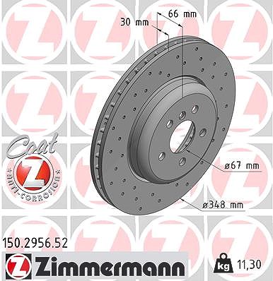 Zimmermann Bremsscheibe [Hersteller-Nr. 150.2956.52] für BMW von Zimmermann
