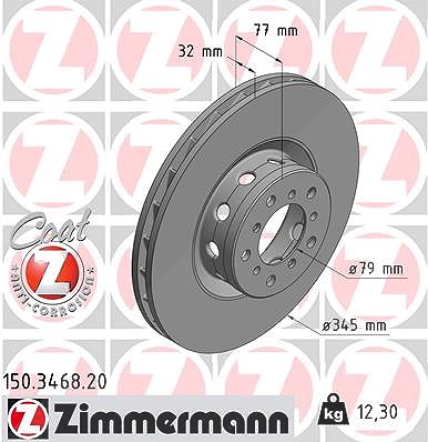 Zimmermann Bremsscheibe [Hersteller-Nr. 150.3468.20] für BMW von Zimmermann