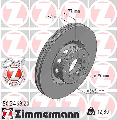Zimmermann 1x Bremsscheibe Vorderachse Rechts [Hersteller-Nr. 150.3469.20] für BMW von Zimmermann