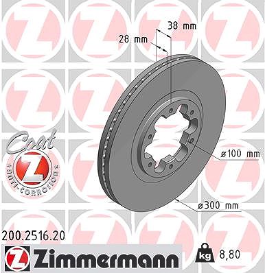 Zimmermann Bremsscheibe [Hersteller-Nr. 200.2516.20] für Infiniti, Nissan von Zimmermann