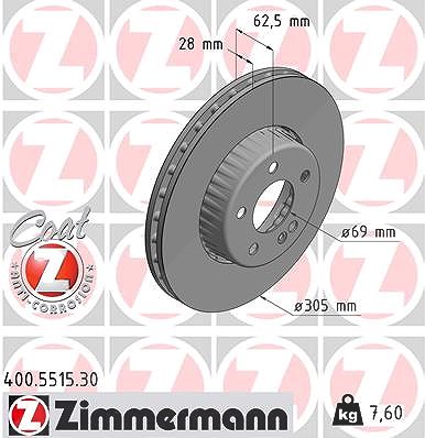 Zimmermann Bremsscheibe [Hersteller-Nr. 400.5515.30] für Mercedes-Benz von Zimmermann