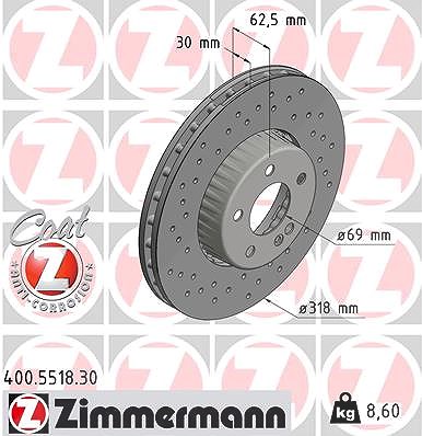 Zimmermann Bremsscheibe [Hersteller-Nr. 400.5518.30] für Mercedes-Benz von Zimmermann