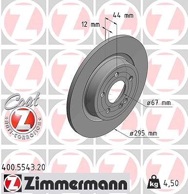 Zimmermann Bremsscheibe [Hersteller-Nr. 400.5543.20] für Mercedes-Benz von Zimmermann