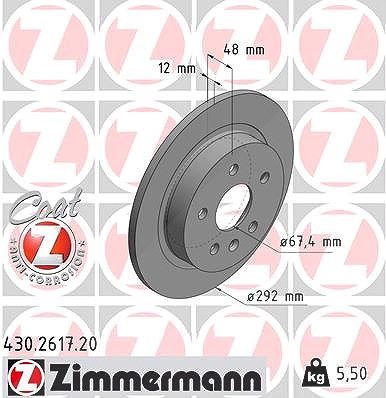 Zimmermann Bremsscheibe [Hersteller-Nr. 430.2617.20] für Chevrolet, Opel, Saab von Zimmermann