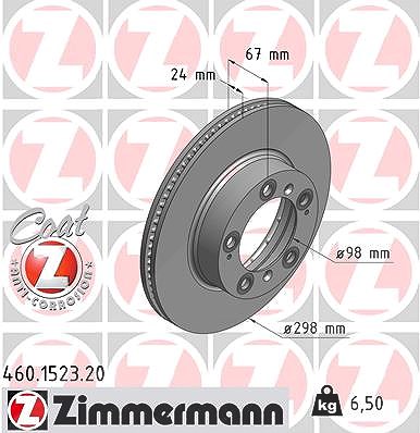 Zimmermann Bremsscheibe [Hersteller-Nr. 460.1523.20] für Porsche von Zimmermann