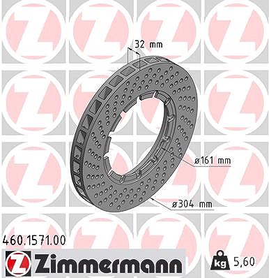 Zimmermann Bremsscheibe [Hersteller-Nr. 460.1571.00] für Porsche von Zimmermann