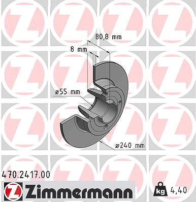 Zimmermann Bremsscheibe [Hersteller-Nr. 470.2417.00] für Nissan, Renault von Zimmermann