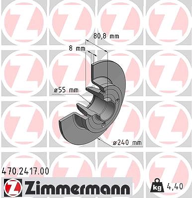 Zimmermann Bremsscheibe [Hersteller-Nr. 470.2417.00] für Dacia, Nissan, Renault von Zimmermann