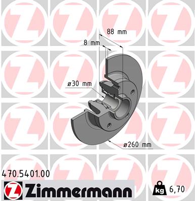 Bremsscheibe Hinterachse Zimmermann 470.5401.00 Bremsscheibe Hinterachse Zimmermann 470.5401.00 von Zimmermann