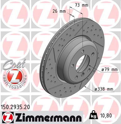 Bremsscheibe Vorderachse Zimmermann 150.2935.20 Bremsscheibe Vorderachse Zimmermann 150.2935.20 von Zimmermann