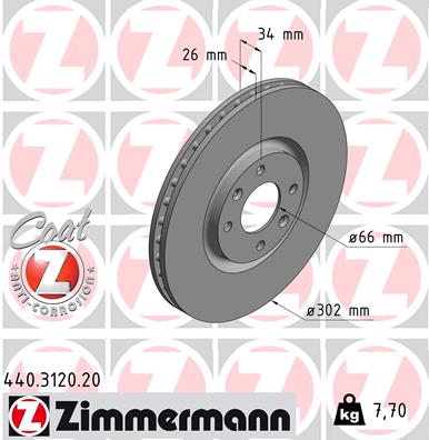 Bremsscheibe Vorderachse Zimmermann 440.3120.20 Bremsscheibe Vorderachse Zimmermann 440.3120.20 von Zimmermann