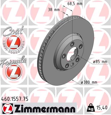Bremsscheibe Vorderachse links Zimmermann 460.1557.75 Bremsscheibe Vorderachse links Zimmermann 460.1557.75 von Zimmermann