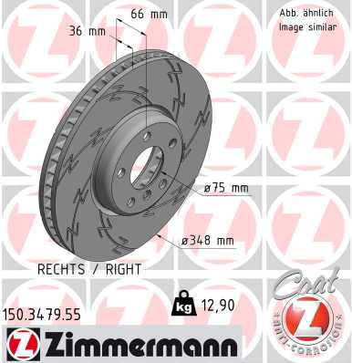Bremsscheibe Vorderachse rechts Zimmermann 150.3479.55 Bremsscheibe Vorderachse rechts Zimmermann 150.3479.55 von Zimmermann