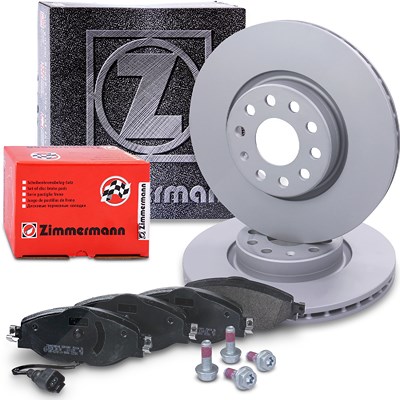 Zimmermann Bremsscheiben +Bremsbeläge mit VWK vorne für Audi, Seat, Skoda, VW Zimmermann Bremsscheiben +Bremsbeläge mit VWK vorne für Audi, Seat, Skoda, VW von Zimmermann
