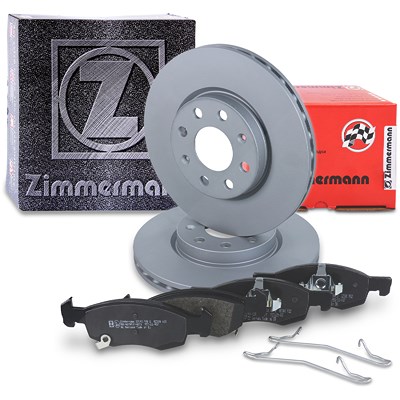 Zimmermann Bremsscheiben +Bremsbeläge vorne für Opel von Zimmermann