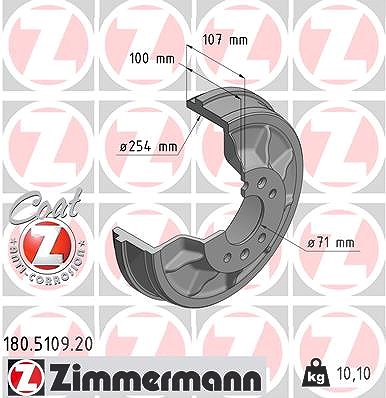 Zimmermann Bremstrommel [Hersteller-Nr. 180.5109.20] für Citroën, Fiat, Peugeot von Zimmermann