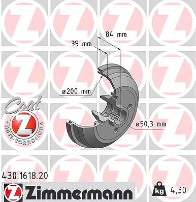 Zimmermann Bremstrommel [Hersteller-Nr. 430.1618.20] für Opel von Zimmermann