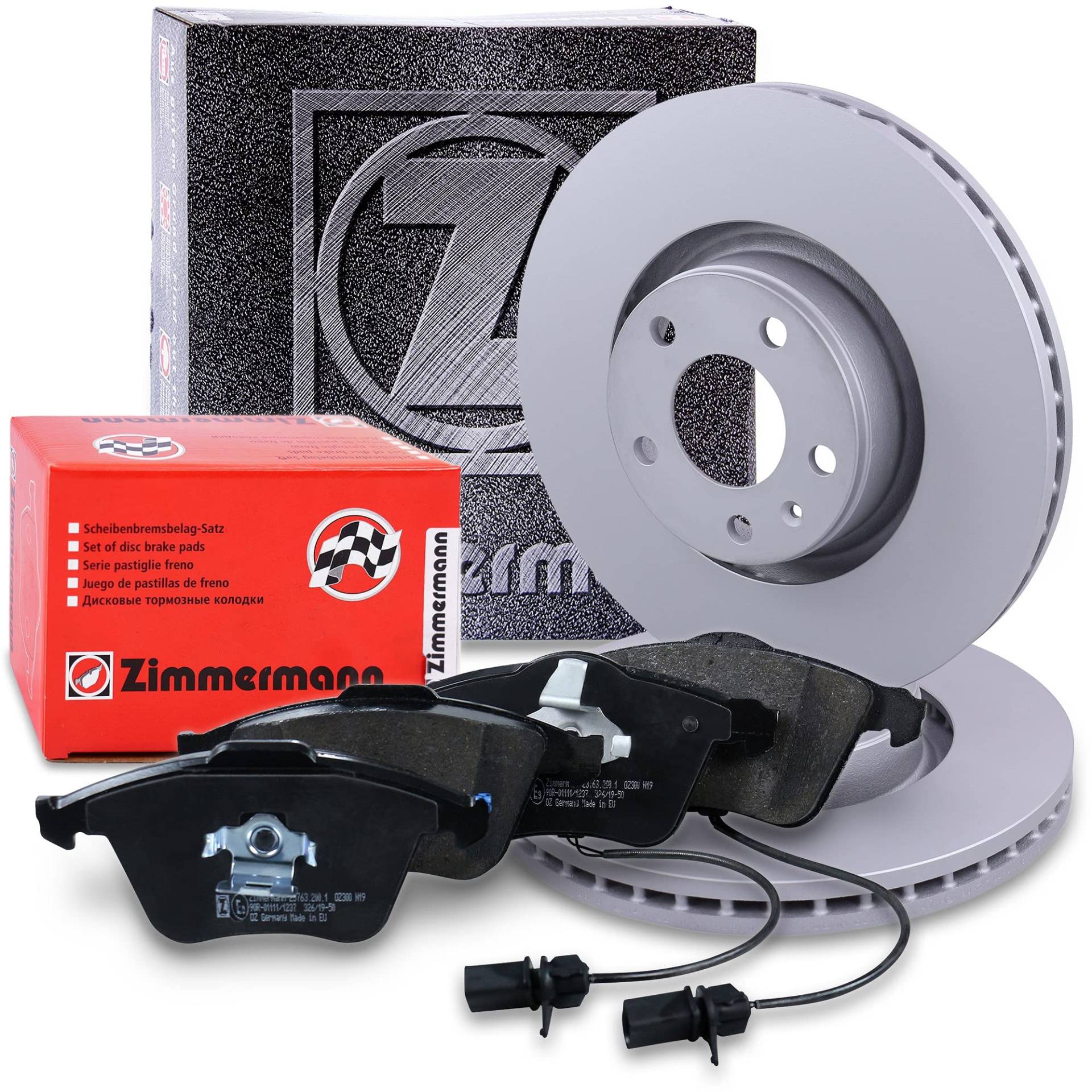 ZIMMERMANN Bremsenset Vorderachse inkl. Bremsscheiben Belüftet Ø 321 mm + Bremsbeläge vorne AUDI A6 Allroad C6 (4FH),A6 C6 (4F2),A6 C6 Avant (4F5),A8 D3 (4E2, 4E8) von Zimmermann