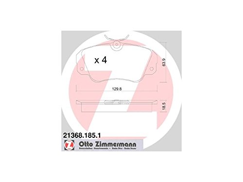 ZIMMERMANN 21368.185.1 Serie Bremsbeläge, vorne mit Vorbereitung Sensoren, inklusive Platte dämpfend ZIMMERMANN 21368.185.1 Serie Bremsbeläge, vorne mit Vorbereitung Sensoren, inklusive Platte dämpfend von Zimmermann