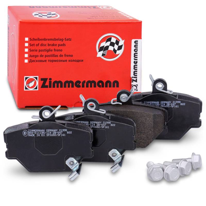 ZIMMERMANN 21999.160.1 Serie Bremsbeläge, vorne, 2 Sensoren Akustische, inklusive Platte dämpfend von Zimmermann