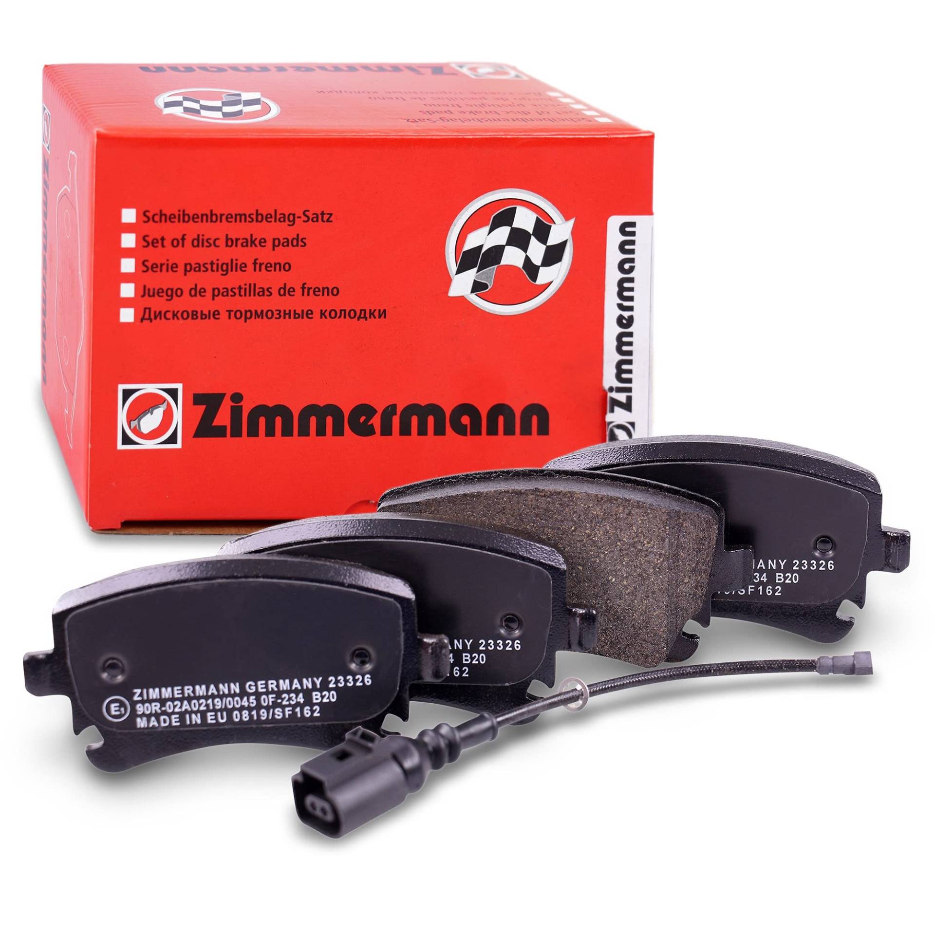ZIMMERMANN 23326.175.1 Serie Bremsbelagsatz, Hinten, 1 Sensor, inklusive Platte dämpfend von Zimmermann
