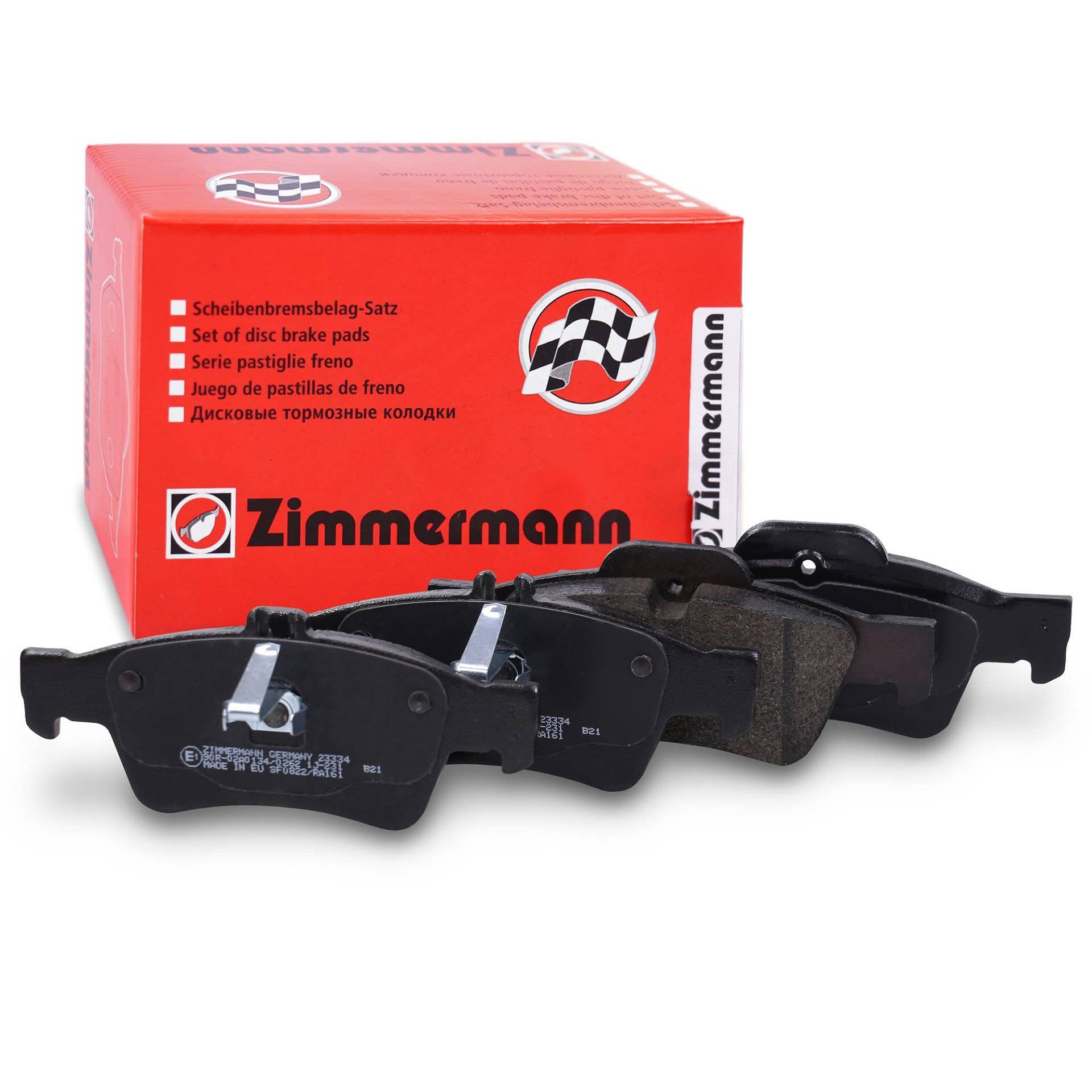 ZIMMERMANN 23334.165.1 Serie Bremsbelagsatz, Hinten mit Vorbereitung Sensoren, inklusive Platte dämpfend von Zimmermann