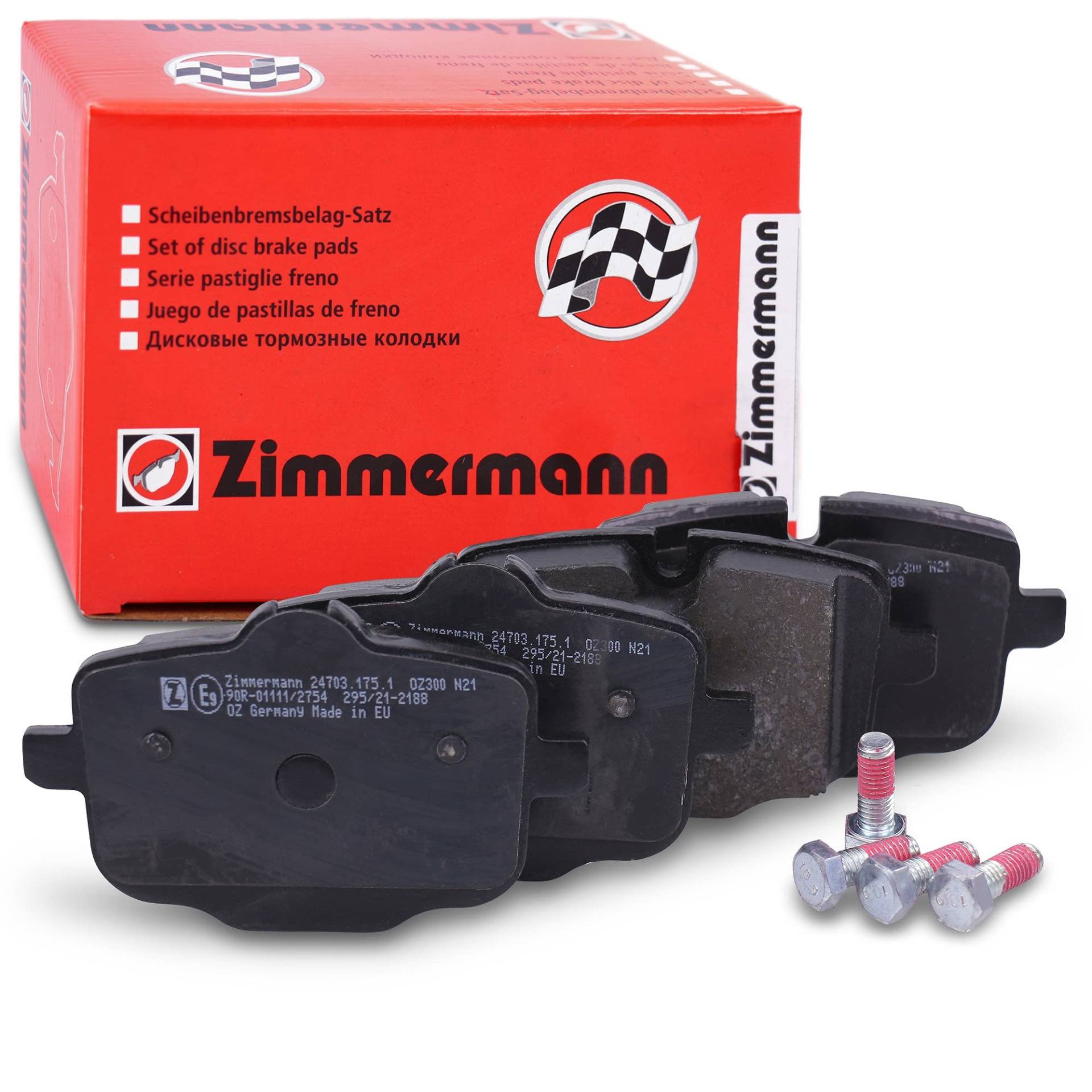 ZIMMERMANN 24703.175.1 Serie Bremsbelagsatz, Hinten, 4 Platten Mikrofonspinne von Zimmermann