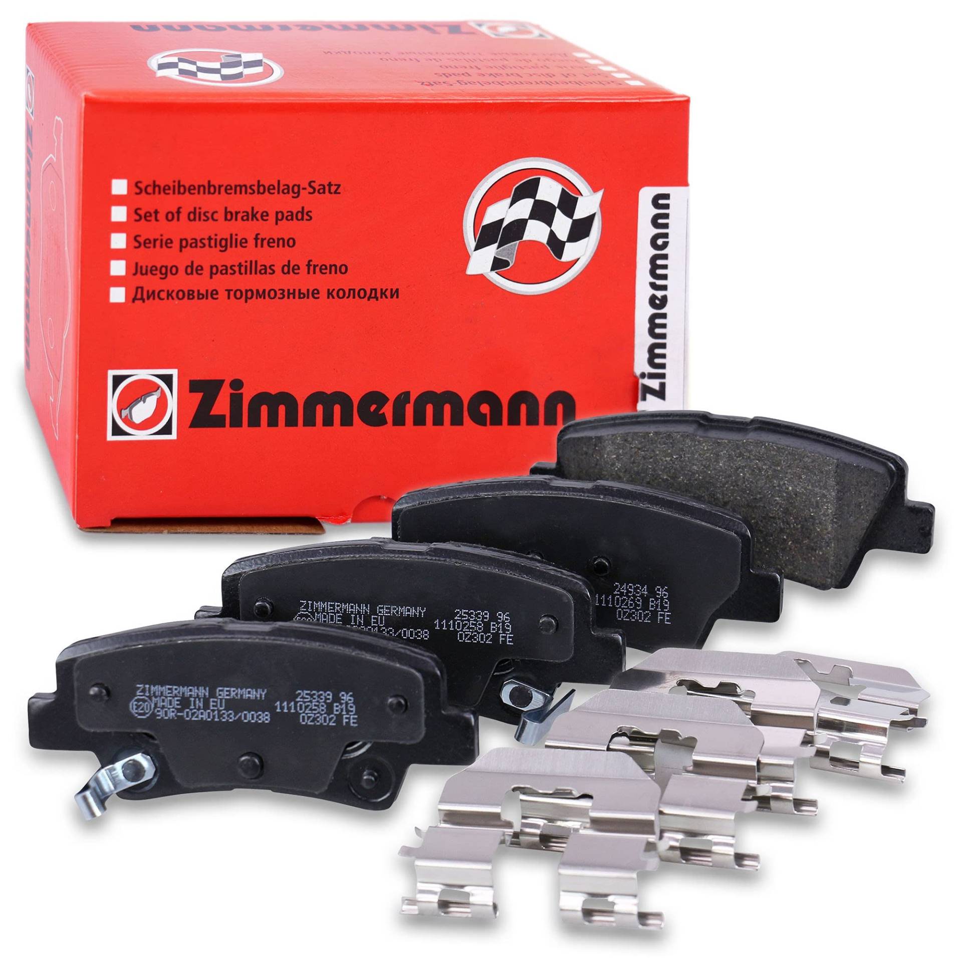 ZIMMERMANN 25337.160.1 Serie Bremsbeläge, vorne, 2 Sensoren Akustische, inklusive Platte dämpfend von Zimmermann