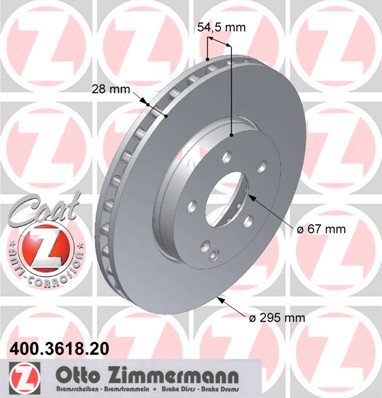 ZIMMERMANN 400.3618.20 Coat Z vorne Bremse ZIMMERMANN 400.3618.20 Coat Z vorne Bremse von Zimmermann