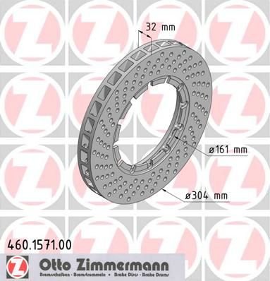 ZIMMERMANN 460.1571.00 Bremsscheibe, vorne rechts, perforiert ZIMMERMANN 460.1571.00 Bremsscheibe, vorne rechts, perforiert von Zimmermann