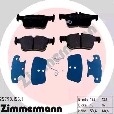 ZIMMERMANN Bremsbelagsatz FORD,FORD USA 25798.155.1 DG9C2M007BB,DG9Z2200L,5333798 5341207,5333787,DG9C2M007DB,DG9C2M007HA,DG9C2M007JA,5341206 ZIMMERMANN Bremsbelagsatz FORD,FORD USA 25798.155.1 DG9C2M007BB,DG9Z2200L,5333798 5341207,5333787,DG9C2M007DB,DG9C2M007HA,DG9C2M007JA,5341206 von Zimmermann