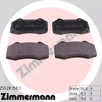ZIMMERMANN Bremsbelagsatz OPEL,VAUXHALL 25528.150.1 1605145,1605231,95509897 95515503 ZIMMERMANN Bremsbelagsatz OPEL,VAUXHALL 25528.150.1 1605145,1605231,95509897 95515503 von Zimmermann