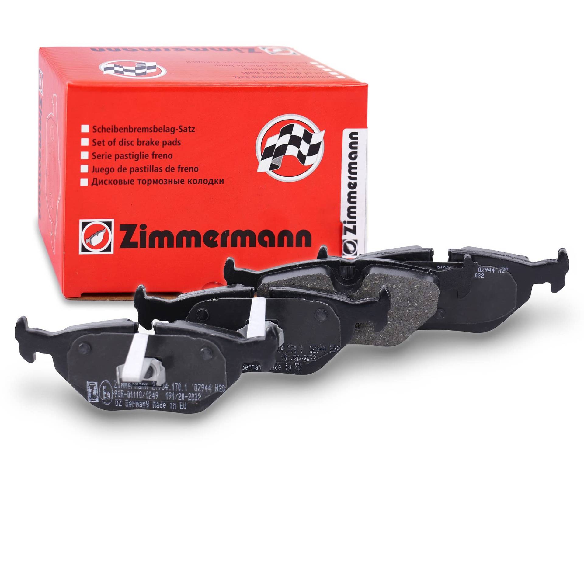 ZIMMERMANN 21934.170.1 Serie Bremsbelagsatz, Hinten mit Vorbereitung Sensoren, inklusive Platte dämpfend von Zimmermann